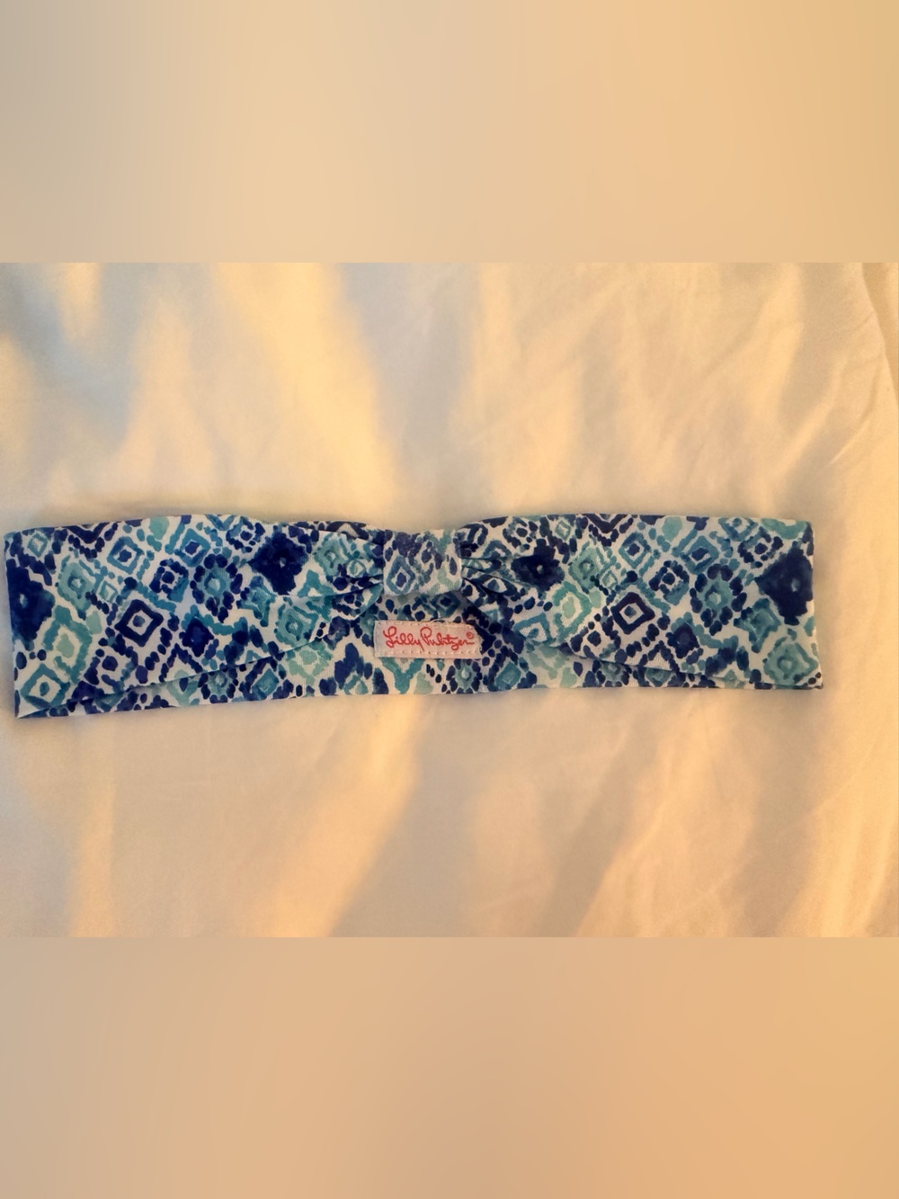Lilly Pulitzer Blue & Teal Geometric Headband - Picture 2 of 4